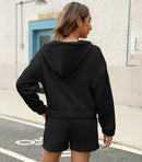 FKEEP WOMENS 2 PIECE SWEATSUIT OUTFITS HALF ZIP HOODIE SWEAT MATCHING SET - XL - Like New
