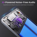 GENERIC AI VOICE RECORDER 64GB MEMORY APP CONTROL AUDIO RECORDER - GRAY - Like New