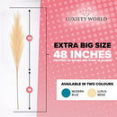 Luxiety World Pampas Grass Decor Tall 48" Set of 3 - Faux Pampas Grass Tall - Brand New