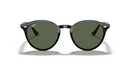 RAY-BAN ROUND PLASTIC SUNGLASSES BLACK/DARKGREEN - Like New