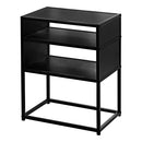 Monarch Specialties 3505 Accent Table, Metal, Laminate, Black - Brand New