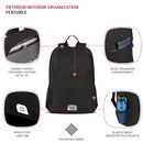 SWISSGEAR INTRO LAPTOP BACKPACK 17.5"x12"x6" SA5211 - BLACK - Brand New