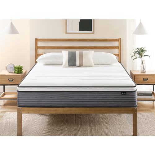 Zinus 10" Inch True Support Hybrid Mattress [New Version] Queen Fiberglass Free - Brand New