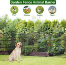 BILIBOMPA 10 PANELS DECORATIVE GARDEN FENCE - 32 IN (H) X 26 FT (L) - BLACK - Like New
