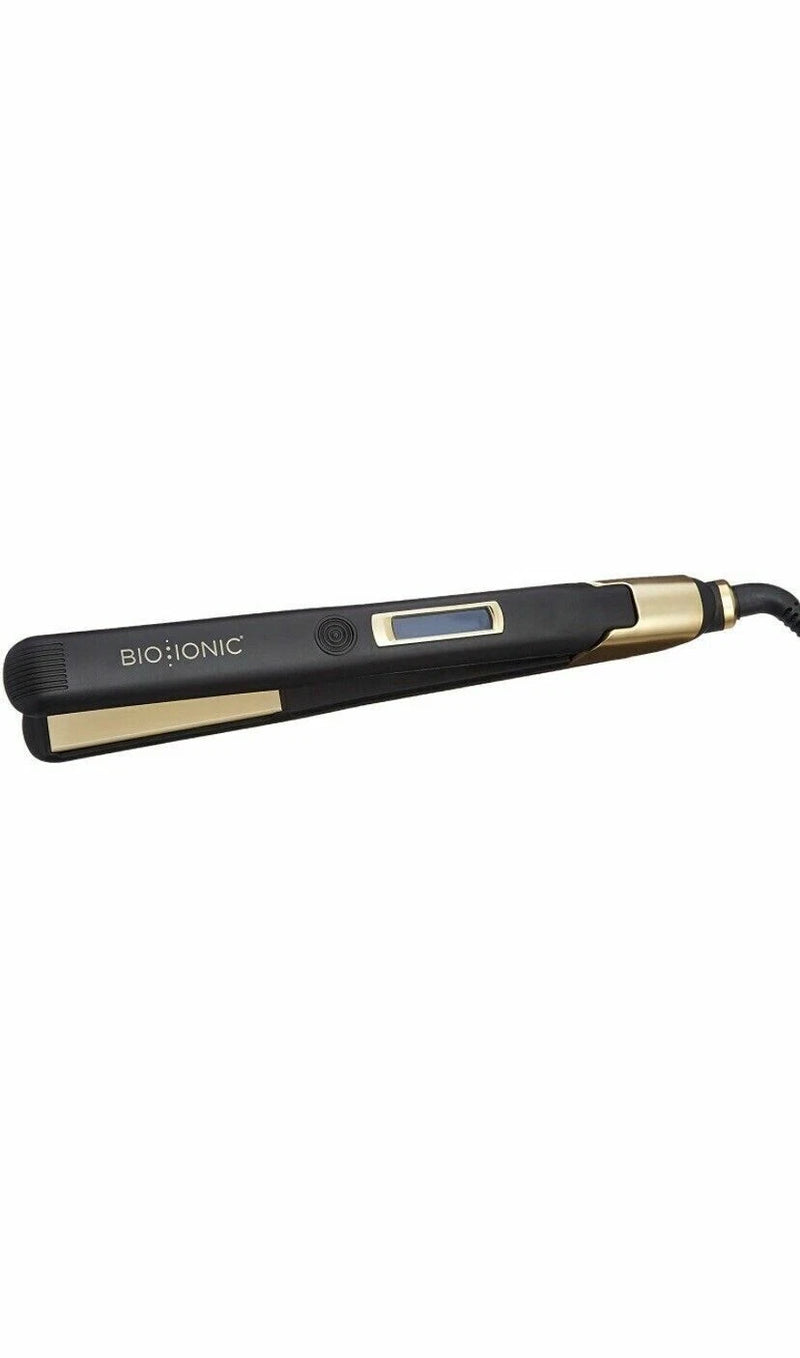 BIO IONIC GOLDPRO SMOOTHING AND STYLING IRON WITH LED DISPLAY - GOLD/BLACK - Like New
