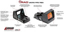 CRIMSON TRACE RAD MICRO COMPACT OPEN REFLEX PISTOL SIGHT - RED - Like New