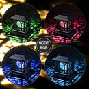 AEFRELEOHT SOLAR LIGHTS WARM WHITE & RGB CYCLING 2 MODES 12 PACK-BLACK - Like New