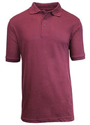GALAXY BY HARVIC MENS POLO PIQUE SHIRT - SIZE LARGE - BURGUNDY - Brand New