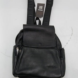 LE DONNE LEATHER WOMEN'S MULTI POCKET BACKPACK - BLACK - Brand New