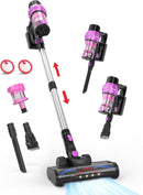 HAWKAM 30KPA CORDLESS VACUUM 80000 RPM MOTOR 7-IN-1 STICK RECHARGEABLE - PURPLE - Like New