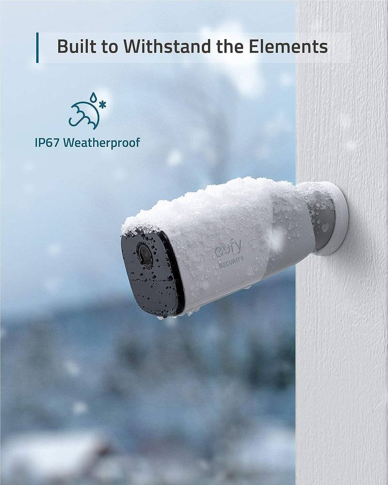 Eufy Security, eufyCam 2 Wireless Home Security Camera System 4-Cam Kit - White - Brand New