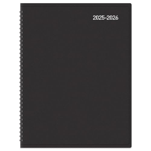OFFICE DEPOT 18-MONTH ACADEMIC PLANNER 9" X 11" 30% RECYCLED, JULY 2025 - BLACK - Like New