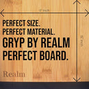 REALM GRYP 11" X 15" BAMBOO CUTTING BOARD WITH STRONGHOLD TECHNOLOGY - NATURAL - Brand New