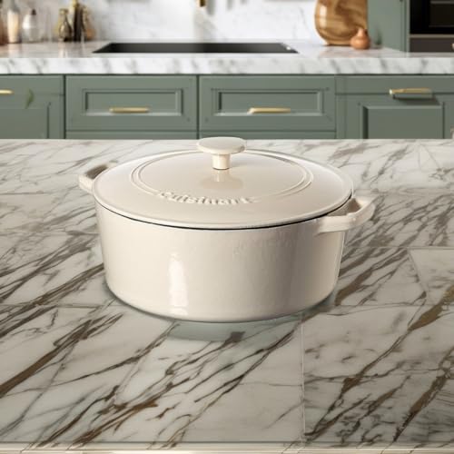 CUISINART CHEF'S CLASSIC Covered Casserole (CREAM, 7- Quart) - CREAM - Brand New