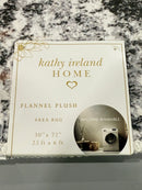 KATHY IRELAND HOME FLANNEL PLUSH AREA RUG 30"X72" 2.5FTX6FT - DARK GRAY - Brand New