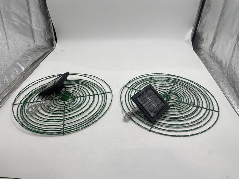 TOUCH OF ECO SOLAR 2PACK LED METAL CHRISTMAS TREE OUTDOOR, 4 FEET - WARM WHITE - Like New