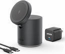 Anker Magnetic Wireless Charger 623 MagGo 2-in-1 Charging A2568 - Gray - Like New