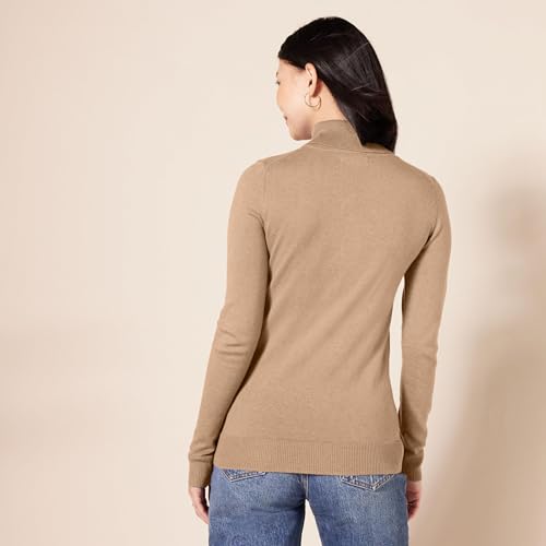 AMAZON ESSENTIALS WOMEN'S LIGHTWEIGHT TURTLENECK SWEATER - SIZE: WOMEN S - TAUPE - Brand New