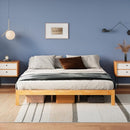 AVENCO F14001B-K12 BED FRAME KING SIZE STURDY WOOD SLAT SUPPORT - NATURAL OAK - Like New