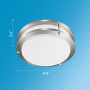 PHILIPS LED 75-WATT 10'' CEILING LIGHT, BRIGHT WHITE, DIMMABLE (1-PACK) - NICKLE - Like New