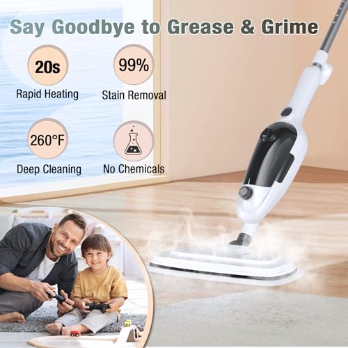 SPROBIL 11-in-1 Steam Mop Powerful Handheld Steam Cleaner for Home 23FT Cord - Like New