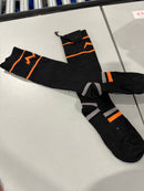 MATKAO HEATED SOCKS FOR WOMEN MEN RECHARGEABLE WASHABLE - L - BLACK/ORANGE - Like New