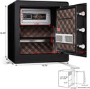 CALFEE SAFE BOX, FIREPROOF WATERPROOF SAFE CABINET - BLACK - Like New
