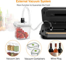 MegaWise VS6621 Vacuum Sealer Machine | 80kPa Suction Power | Cutter - Black - Like New