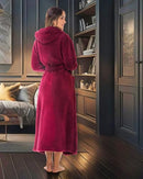 Women Long Hooded Robes Plus Size 4X Burgundy B01DMKZEK0 - ALEXANDER DEL ROSSA - Brand New