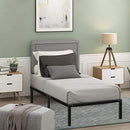 HAAGEEP Black Twin Metal Bed Frame No Boxspring 14 Inch Bed Frames Storage - Brand New