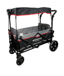 WONDERFOLD X2 PUSH + PULL DOUBLE STROLLER WAGON, BLACK - Like New