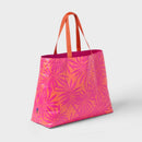 OPEN STORY WATER RESISTANT REVERSIBLE TOTE BAG - PINK/CORAL - Like New