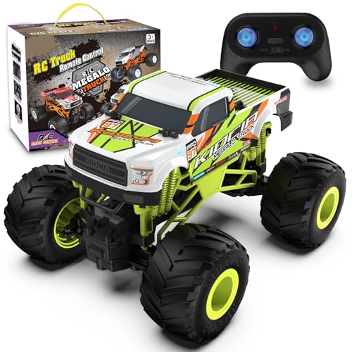 KIDCIA REMOTE CONTROL CAR, 1:16 SCALE RC MONSTER TRUCK, 20 KM/H PK001 - GREEN Like New