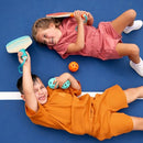 B SPORTS B TOYS KIDS PICKLEBALL GAME WOODEN PADDLE SET BX2347Z - BLUE/ORANGE - Like New