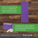 Gaiam Beginner's Yoga Starter Kit Set - Yoga Mat, Yoga Brick, 6ft Yoga Strap - Brand New