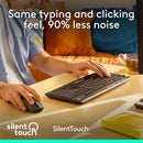 LOGITECH WIRELESS MOUSE KEYBOARD COMBO SILENTTOUCH OPTICAL TRACKING - BLACK - Brand New