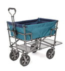 MAC SPORTS DOUBLE DECKER WAGONS CARTS HEAVY DUTY FOLDABLE OUTDOOR DF-100 - TEAL - Like New