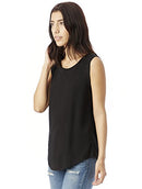 AA4013 ALTERNATIVE LADIES CAP-SLEEVE SATIN JERSEYT-BLACK XS - Like New
