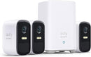 Eufy Security eufyCam S220 2C Pro 3-Cam Kit Wireless Security T88621D1 - White - Like New