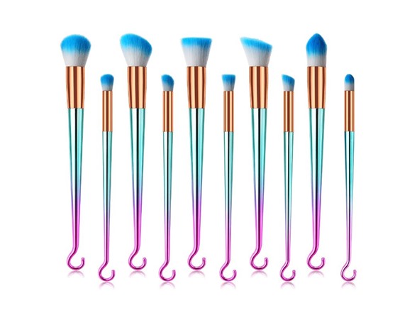 PALILA 10-PIECE: HOOKED UP PROFESSIONAL MAKEUP BRUSH SET - MULTI-COLOR - Brand New
