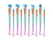 PALILA 10-PIECE: HOOKED UP PROFESSIONAL MAKEUP BRUSH SET - MULTI-COLOR - Brand New
