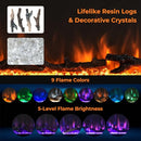 GOFLAME 42 INCH ELECTRIC FIREPLACE RECESSED/WALL MOUNTED/FREESTANDING - Like New