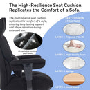 Efomao Executive Office Chair, Soft-Cushioned Computer Chair with Foot Rest - Like New