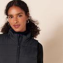 AMAZON ESSENTIALS WOMEN'S MID-WEIGHT PUFFER VEST SIZE: WOMEN M - BLACK - Brand New
