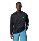 COLUMBIA MENS PFG TERMINAL TACKLE LONG SLEEVE SHIRT 2XT BLACK/GULF STREAM LOGO - Brand New