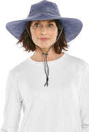 Coolibar UPF 50+ Women's Flora Gardening Hat - Sun Protective Denim Blue - Brand New