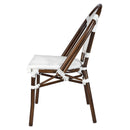 CHIVARI ARMLESS FRENCH BISTRO PATIO DINING CHAIR 2 CHAIR BUNDLE - WHITE - Like New