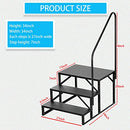 Fruyyzl 3-Step Hot Tub Steps with Handrail Outdoor RV Steps Ladder Support - Brand New