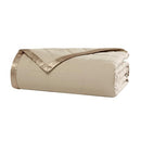 Down Alternative Twin Blanket, Solid Color, Tan - Brand New
