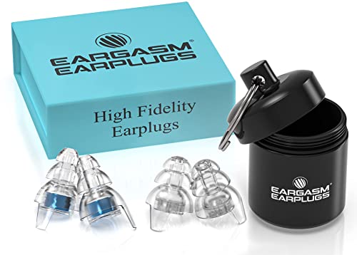 EARGASM HIGH FIDELITY EARPLUGS WITH BLUE FILTERS - TRANSPARENT/BLUE New